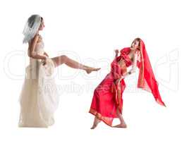 Fighting of brides. Modern vs. Traditional