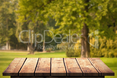 Composite image of wooden floor