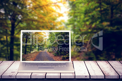 Composite image of laptop