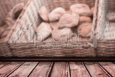 Composite image of wooden planks