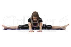 Yoga. Woman meditates in pose challenging stretch