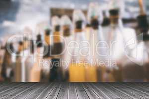 Composite image of alcohol bottles