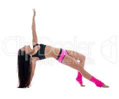 Aerobics. Image of graceful woman in sports outfit