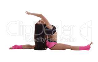 Shaping. Photo of woman trains her stretching