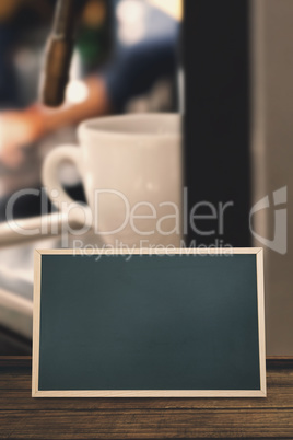 Composite image of coffee mug