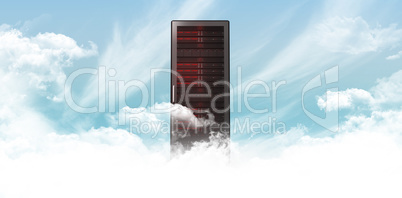 Composite image of server tower