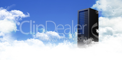 Composite image of server tower