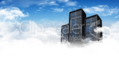 Composite image of server tower