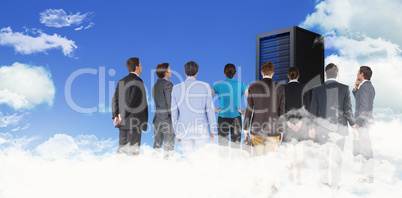 Composite image of business team