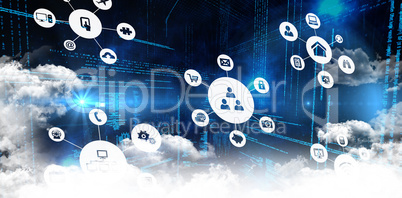 Composite image of smartphone apps icons Composite image of smartphone apps icons