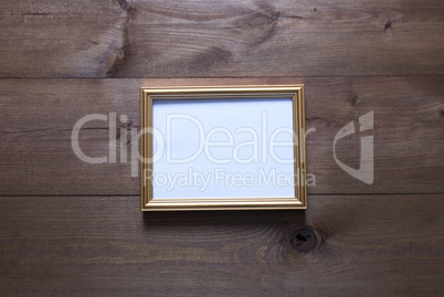 Golden Picture Frame With Copy Space