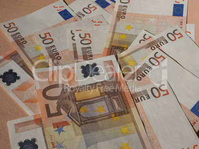 Fifty Euro notes