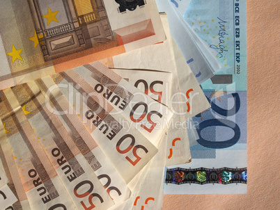 Fifty and Twenty Euro notes