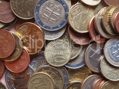 Euro coins background