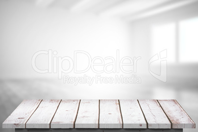 Composite image of wooden floor