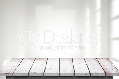 Composite image of wooden floor