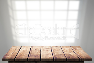 Composite image of wooden floor