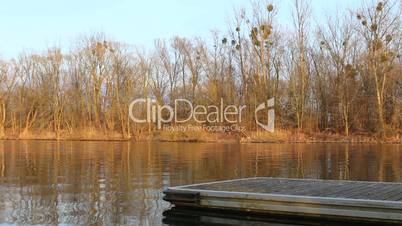 Part of jetty in lake or river