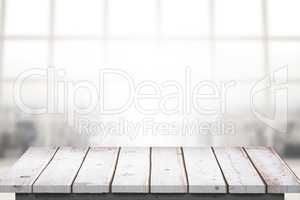 Composite image of wooden floor