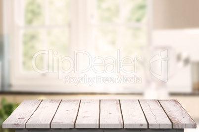 Composite image of wooden floor