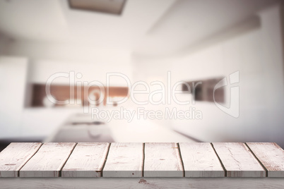 Composite image of wooden floor