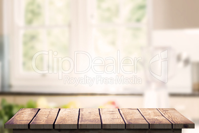 Composite image of wooden floor