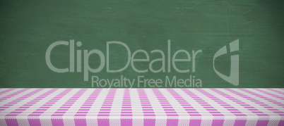 Composite image of pink and white tablecloth