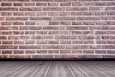 Composite image of close-up of wooden flooring