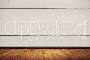 Composite image of high angle view of hardwood floor