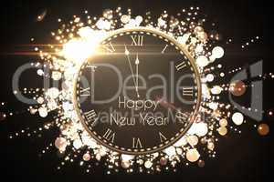 Black and gold new year message