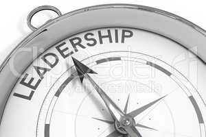 Compass pointing to leadership