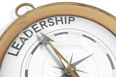 Compass pointing to leadership