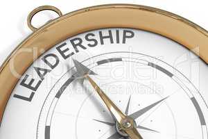 Compass pointing to leadership