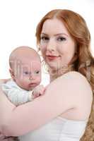 Image of pretty young woman with sweet toddler