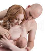 Image of parents tenderly care for their child