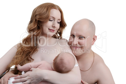Image of married couple with little child