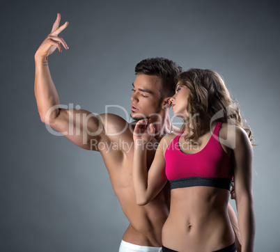 Sexy girl tries to captivate narcissistic athlete