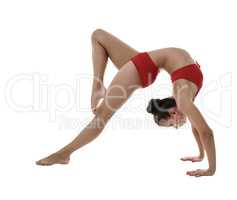 Image of flexible girl doing gymnastic pose