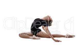 Ballet. Image of flexible dancer doing splits