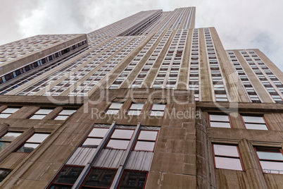 The Empire State Building from below