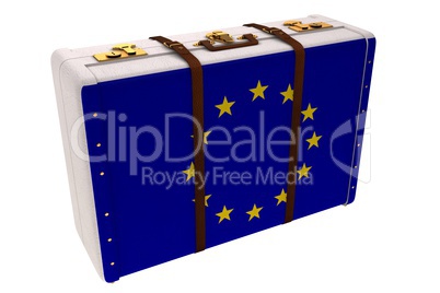 EU flag suitcase