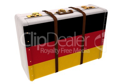 German flag suitcase