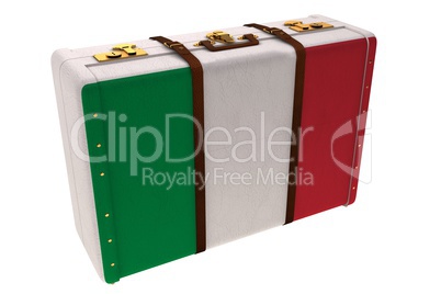 Italy flag suitcase