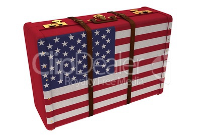 USA flag suitcase