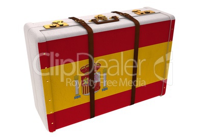Spain flag suitcase