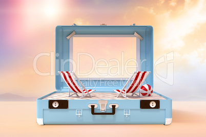 Composite image of image of a suitcase