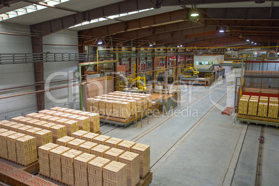 Brickyard. Production hall with special equipment