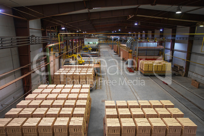 Brickfield. Image of bricks stacked on pallets