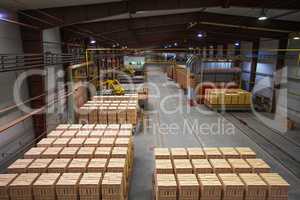 Brickfield. Image of bricks stacked on pallets