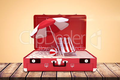 Composite image of image of a suitcase